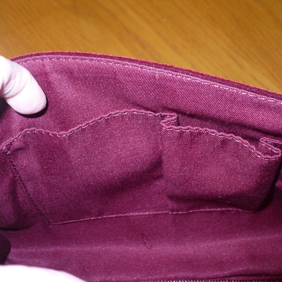 Franco Sarto Womens Deep Red Velvet Shoes & Purse - Picture 8 of 10